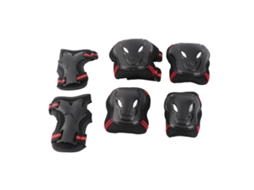 Kit de Proteção 6 em 1 Joelheiras Cotovelos Punhos para Skate Ciclismo S/MARCA