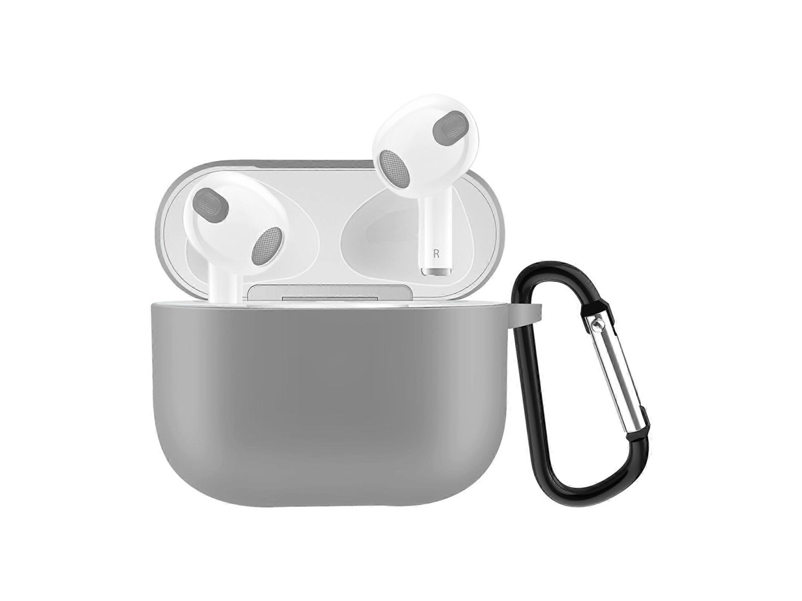 Capa protetora de silicone sólido para fones de ouvido AirPods 3, com gancho GIECY (verde escuro)