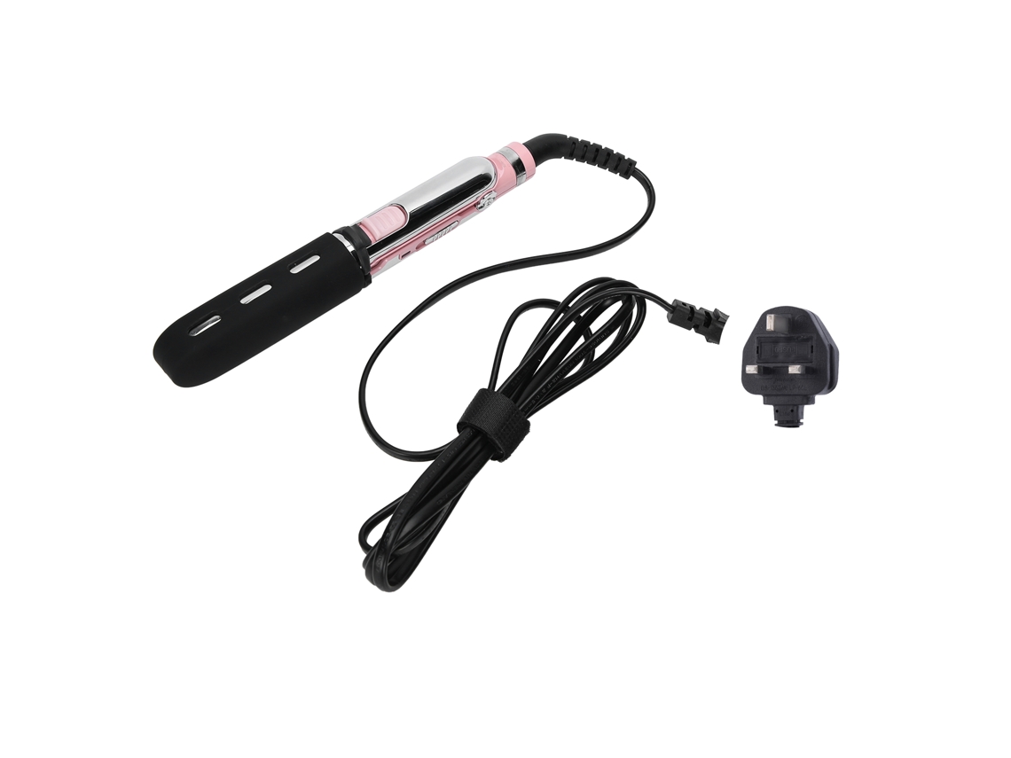 2026 plancha de Cabelo 2 em 1 para Alisar e Curlizar Profissional, Ferro de Alisamento de Salão para Mulheres, Cor Rosa, Plugue Uk
