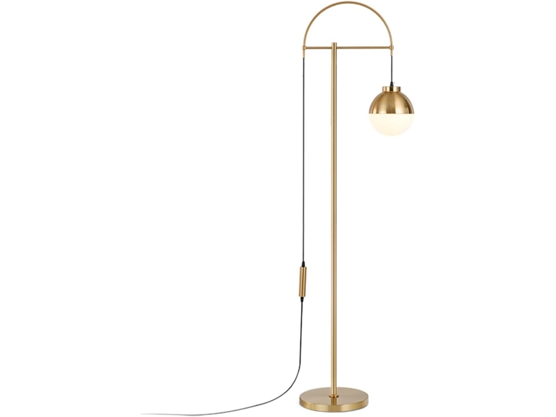 Luminária de Chão Dourada para Sala de Estar e Quarto, Estilo Pós moderno, com Soquete E27. SFUSHOS