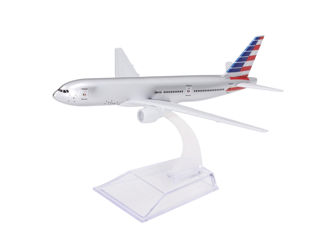 Mali modelo de Avião 777 de Liga Metálica Simulado Coleção Decoração de Mesa para Crianças