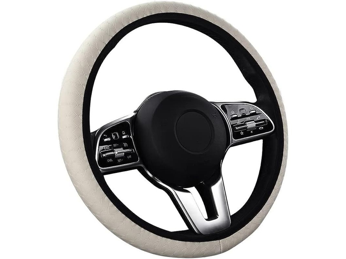 Capa universal antiderrapante para volante em couro sintético, para carros sem aro interno.