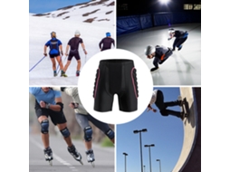 Calcinha de Proteção para Quadril e Bumbum Preenchida com Armadura para Ski, Snowboard e Skate Feminina | S/MARCA