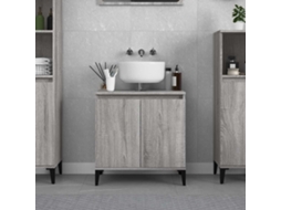 Vidaxl Móvel P/ Lavatório 58x33x60 Cm Derivados Madeira Cinza Sonoma
