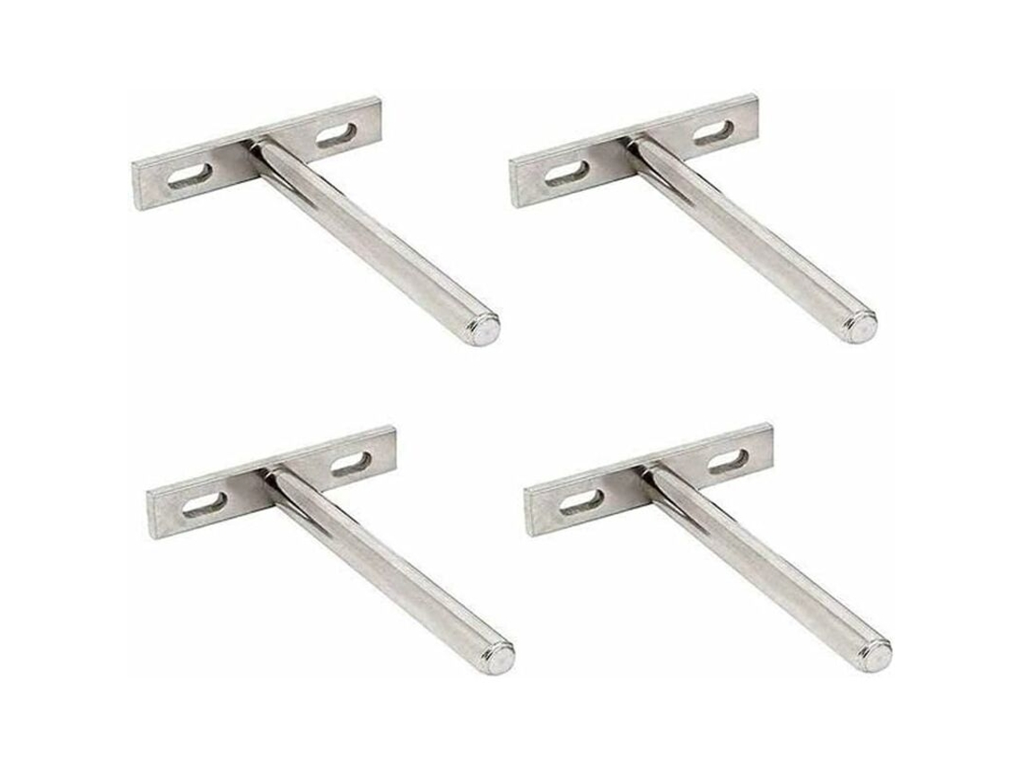 Suporte Invisível Para Prateleira Flutuante, 4 Peças, Para Parede, 5 Polegadas