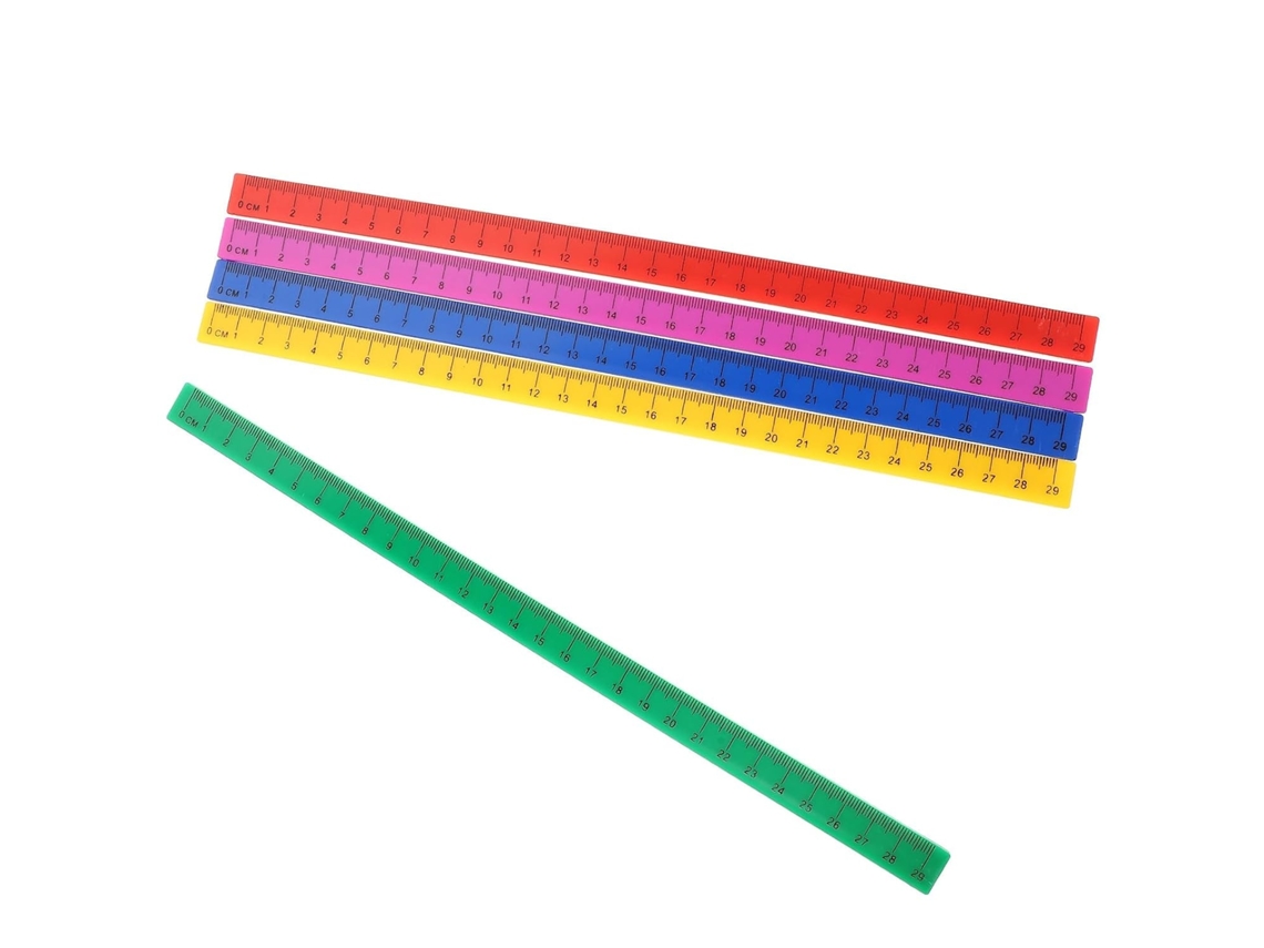 Lurelia Régua Plástica 5 Peças 29cm Com Alta Precisão E Magnética Para Escola