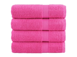 Vidaxl Toalhas De Mãos Premium Solund 4 Pcs 50x100 Cm 600 Gsm Rosa