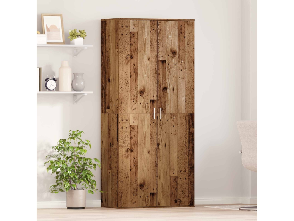 Vidaxl Highboard Madeira Antiga 80 X 39 X 178 Cm Madeira Processada