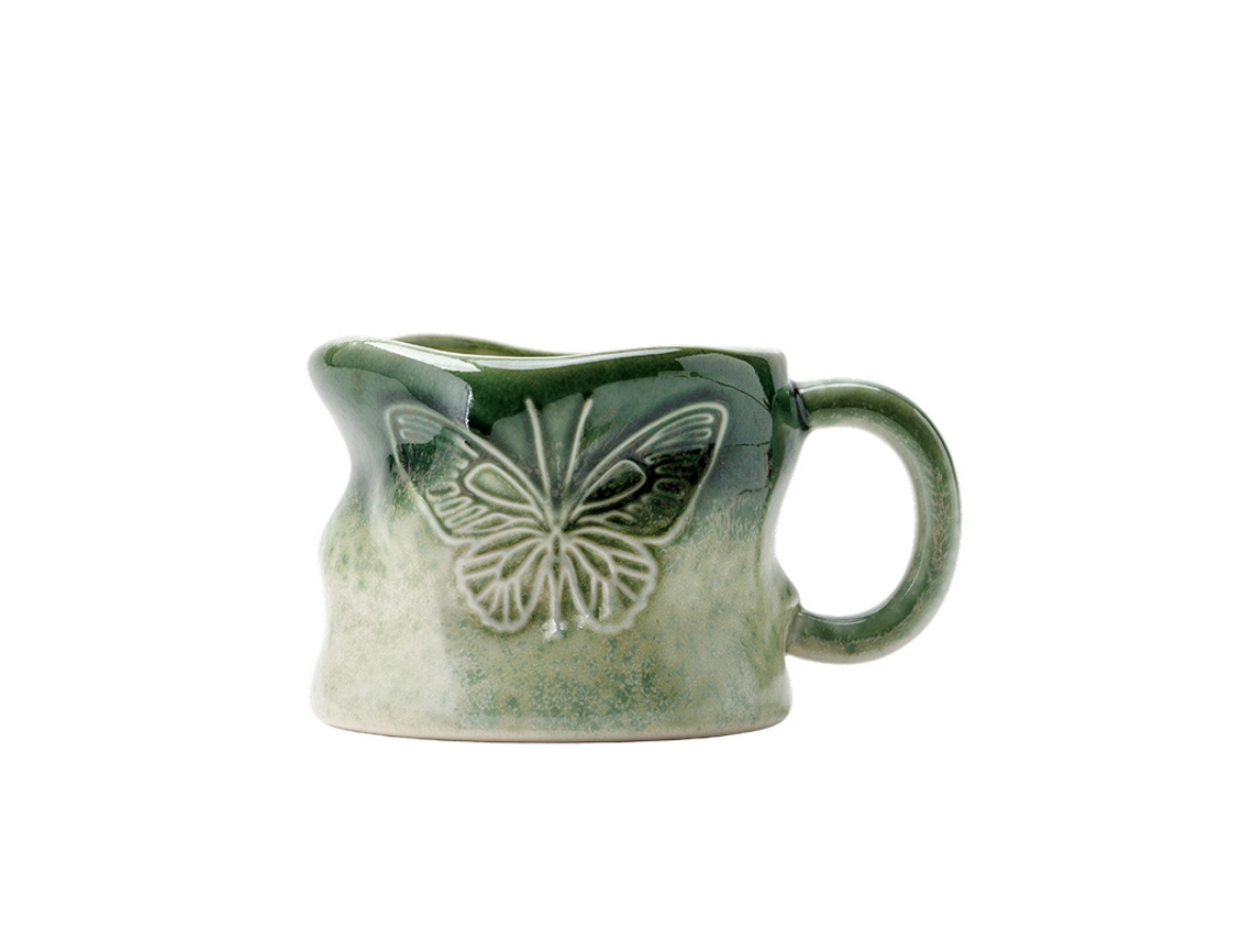 Caneca De Cerâmica Verde Com Laço De Pérolas, 350 Ml, Presente Elegante Para Mulheres