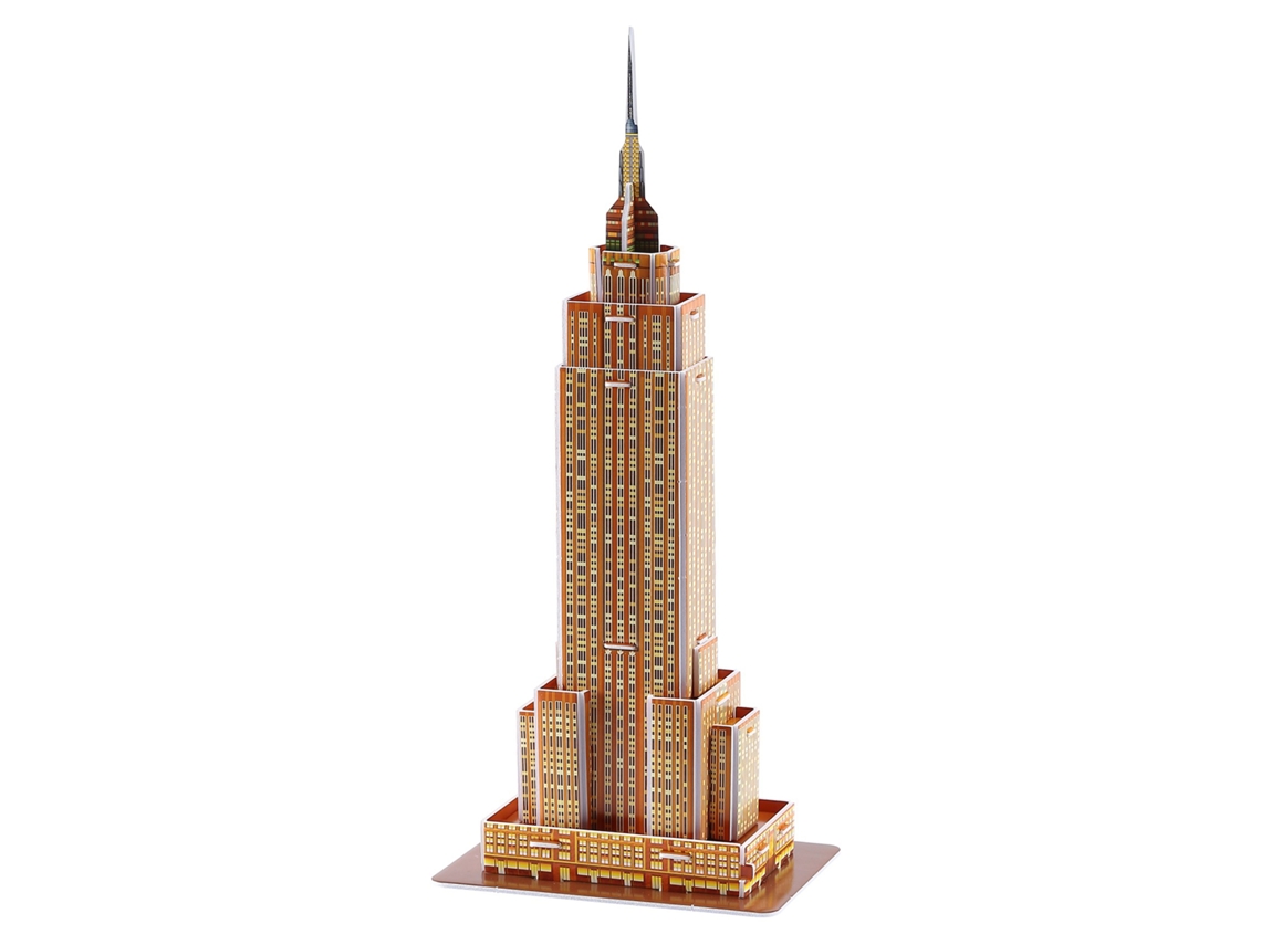 Quebra-cabeça 3d Do Empire State Building - Modelo De Papelão, 24 Peças, 11x8x26 Cm