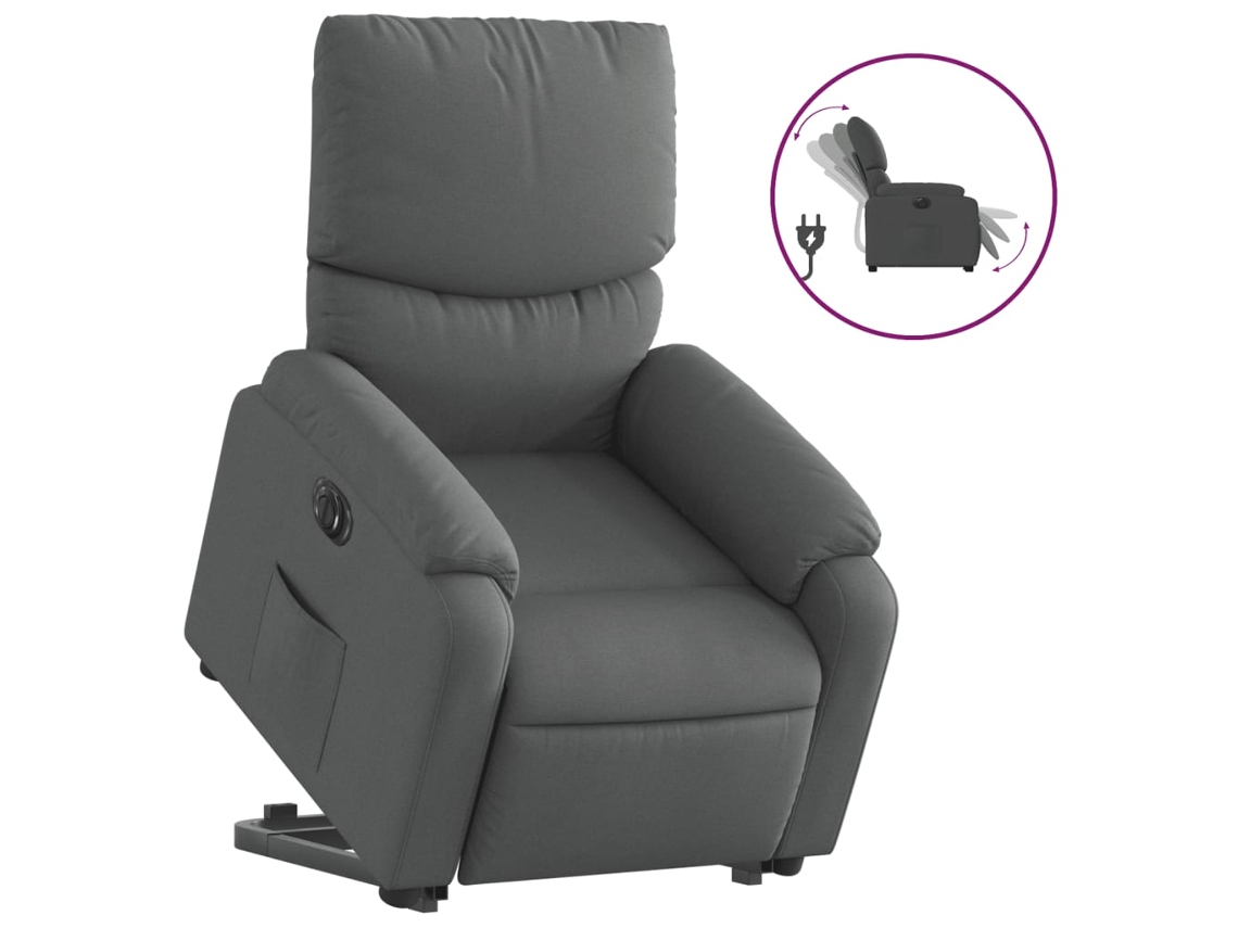 Electric Stand Up Recliner Chair, Electric Stand Up Recliner Chairs Vidaxl Cinzeto Tecido