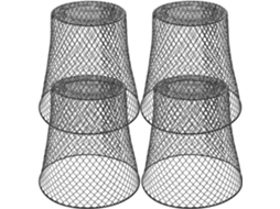 Kichouse Gaiola de Proteção para Plantas em Ferro, Kit de 4 Peças com Tela para Proteger Ervas e Vasos de Flores em CHABERLU