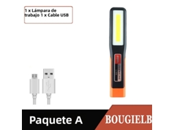 (1 Item) Lanterna De Trabalho Led, Lanterna Magnética Recarregável Via Usb Com Faixa De Luz De Advertência