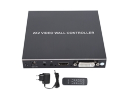 Divisor de Interface Multimídia Hd 2x2 1 Entrada 4 Saídas Suporte Dvi 2k Controle Remoto Plug and play