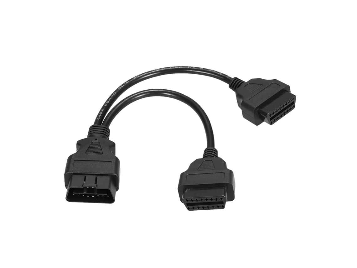 Cabo Extensor Divisor Obdii De 16 Pinos Macho Para Dois Fêmea.