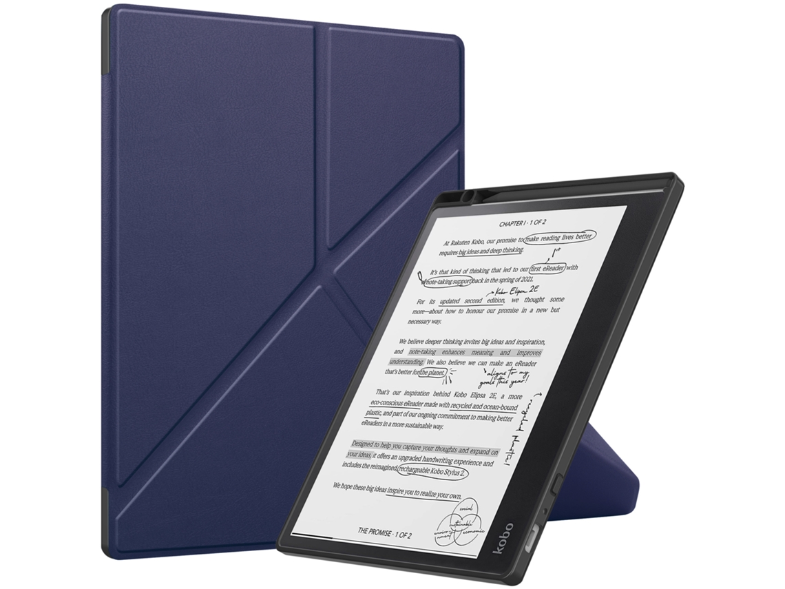 Capa Para Kobo Elipsa 2e 10.3 Polegada Azul Escuro