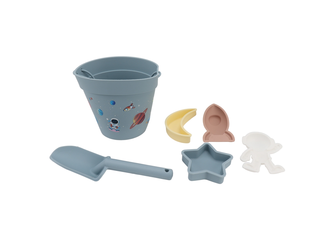 Mali brinquedos de Neve de Silicone para Crianças Baldes e Pás Seguros Interação Pais e Filhos Azul