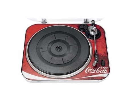 Plataforma Giratória de Vinil Coca-Td120-1 Vermelho 33/45/78 Rpm Codificador Digital .