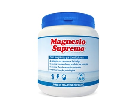 Suplemento alimentar de magnésio em pó Supreme.