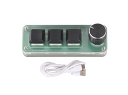 Teclado Mecânico Usb Com Iluminação Rgb No Teclado Pequeno De 3 Botões Chave Para Jogos Osu, Diy E Programação