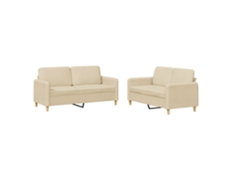 Sofa Set, Sofa Sets Vidaxl Creme Tecido (n/a)