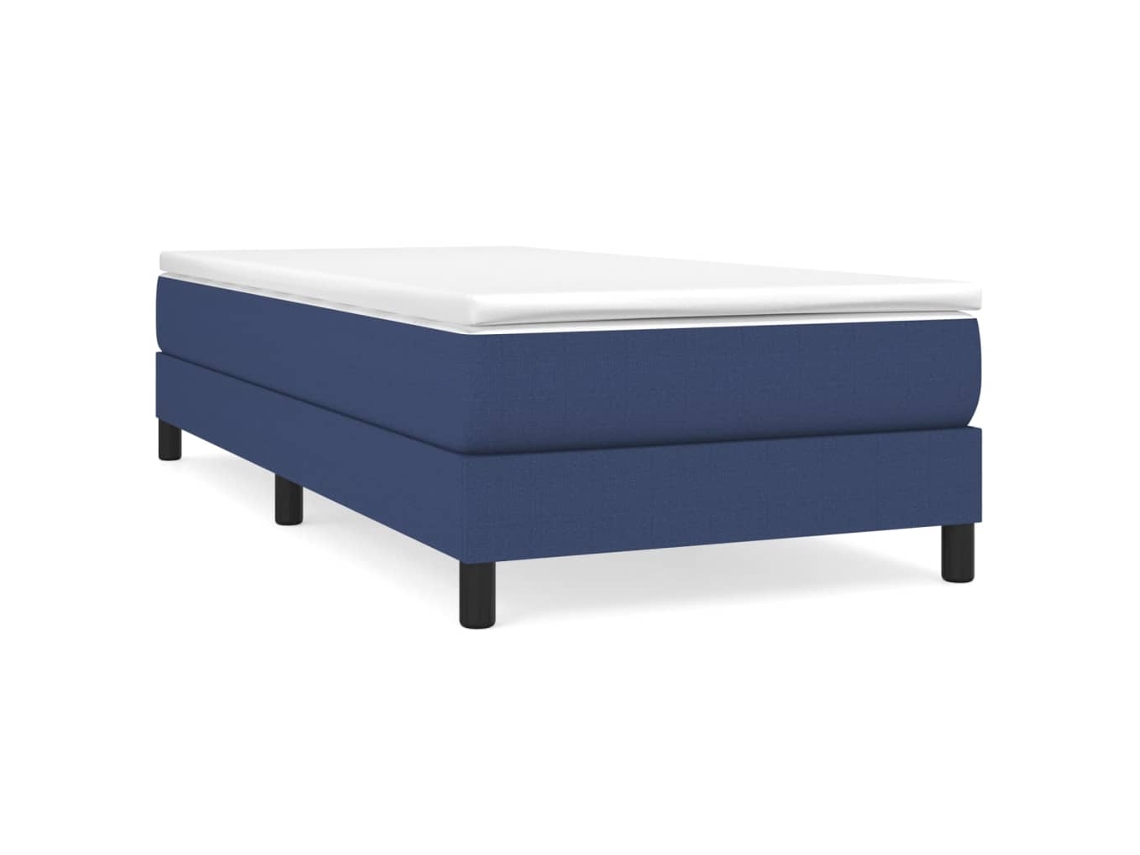Cama com Molas/colchão 90x200 Cm Tecido Azul MAISON EXCLUSIVE