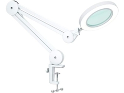 Luminária De Aumento Lupa Com 5 Dioptrias De Luz Com Grampo, Braço Giratório E Intensidade Regulável. Aquaforge