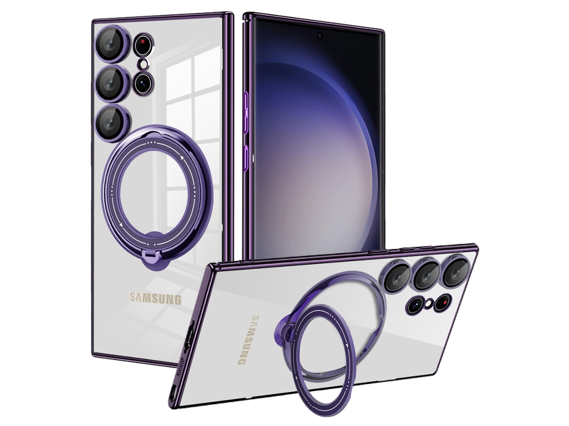 Capa Para Samsung Galaxy S24 Ultra Tpu Proteção Câmera -roxo Gertiz