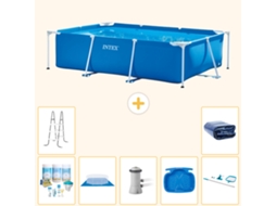 Intex Piscina Com Estrutura Retangular - 300x200x75 Cm - 8-peças S20059