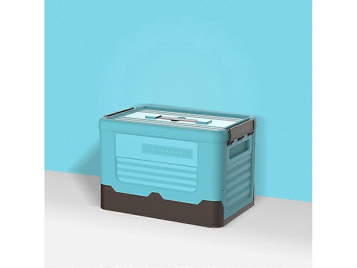 Caixa De Plástico Dobrável Para Guardar Livros, Cor Azul Menta P Olysi Shop