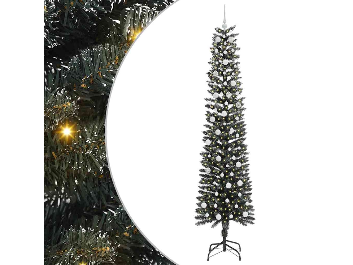 Conjunto 1 Árvore De Natal Artificial Vidaxl Verde Pvc (240 Cm)