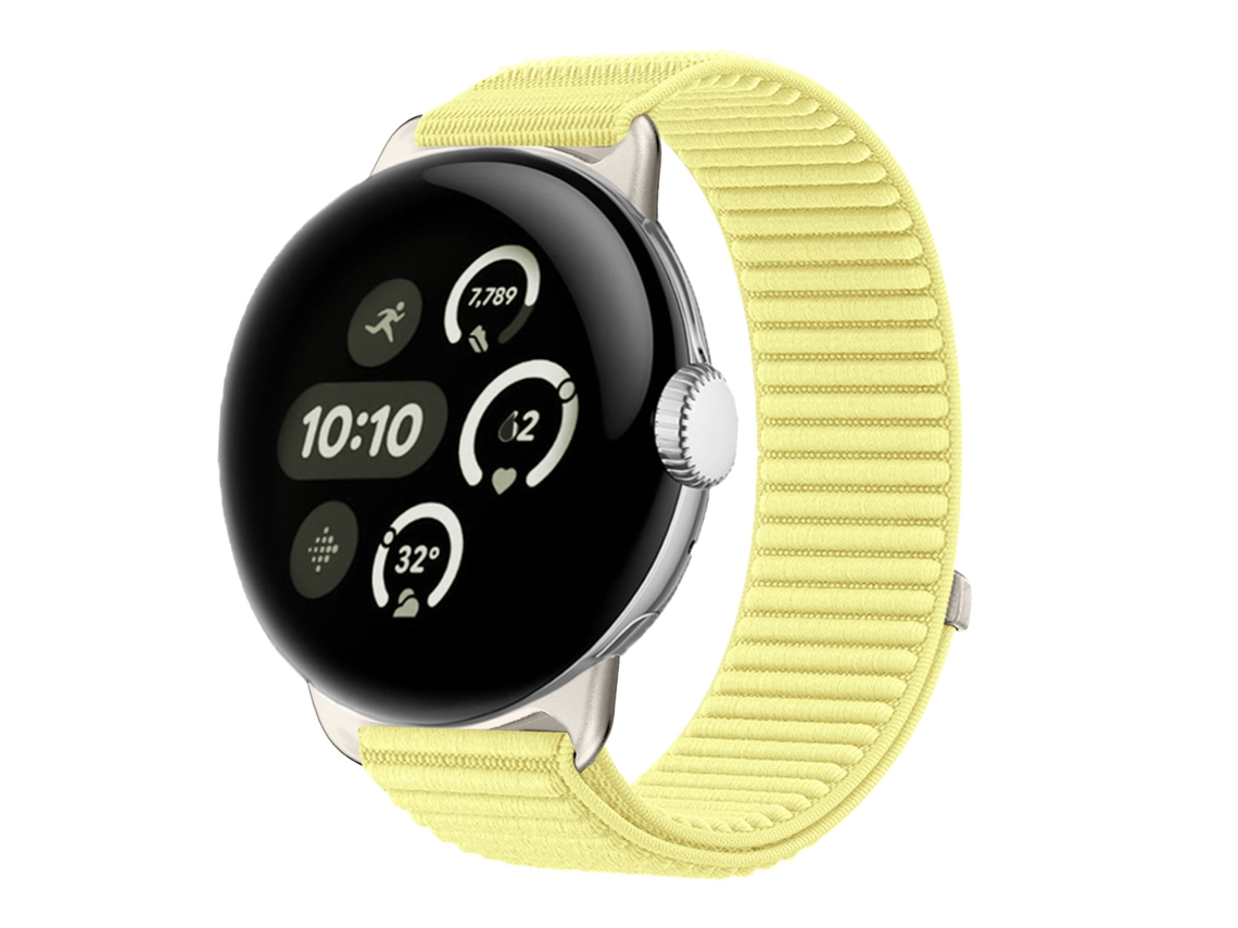 Pulseira para Google Pixel Watch 4/3, Nylon Trançado, 45mm (amarela) czhmart