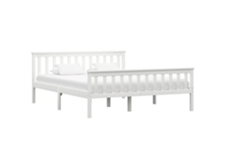 Vidaxl Estrutura De Cama Em Pinho Maciço 160x200 Cm Branco