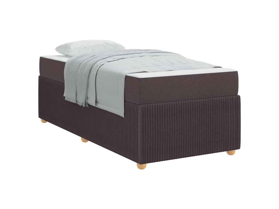 Estrutura da Cama com Colchão Marrom Escuro Tecido MAISON EXCLUSIVE 90x190 cm