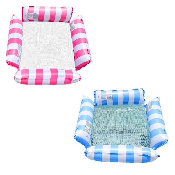Conjunto De 2 Boias Infláveis ​​para Piscina, Rede Inflável 4 Em 1 Com Fundo Mosquiteiro, 4 Tubos, Rede Inflável Para Adultos, Cadeira Flutuante Portá