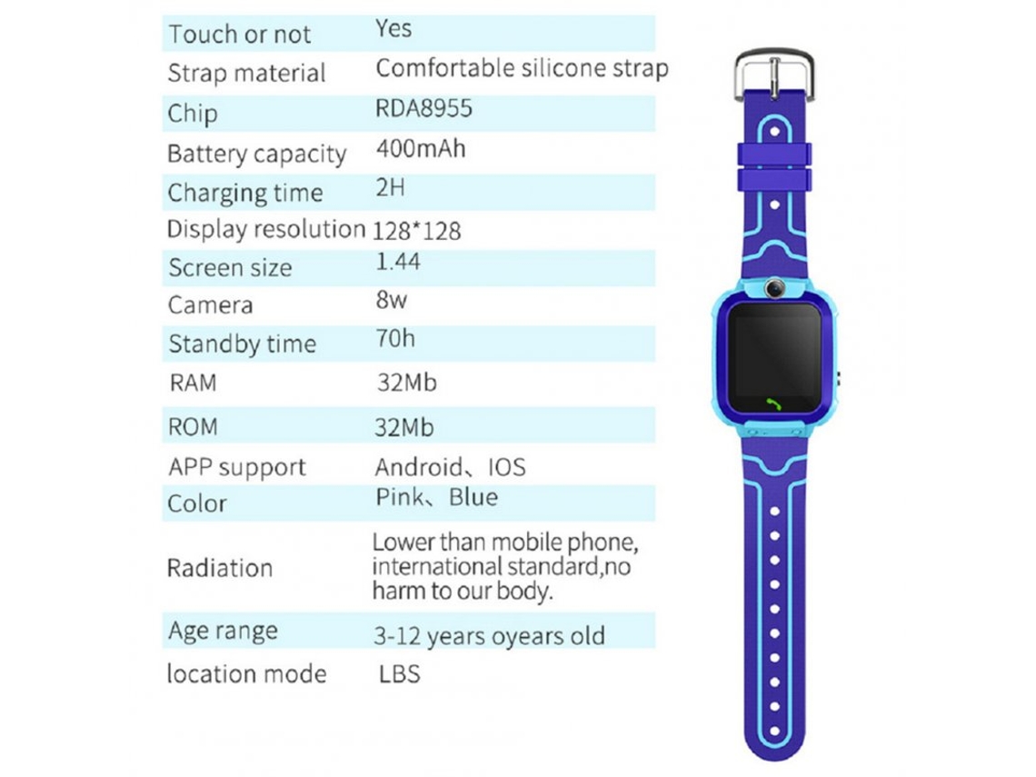 Smartwatch infantil – Câmera de posicionamento inteligente Q12