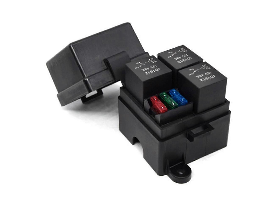 Suporte Fio Fuso 3 Vias 4 Pinos Relé 12v 40a Fuso Padrão Ato Lâmina