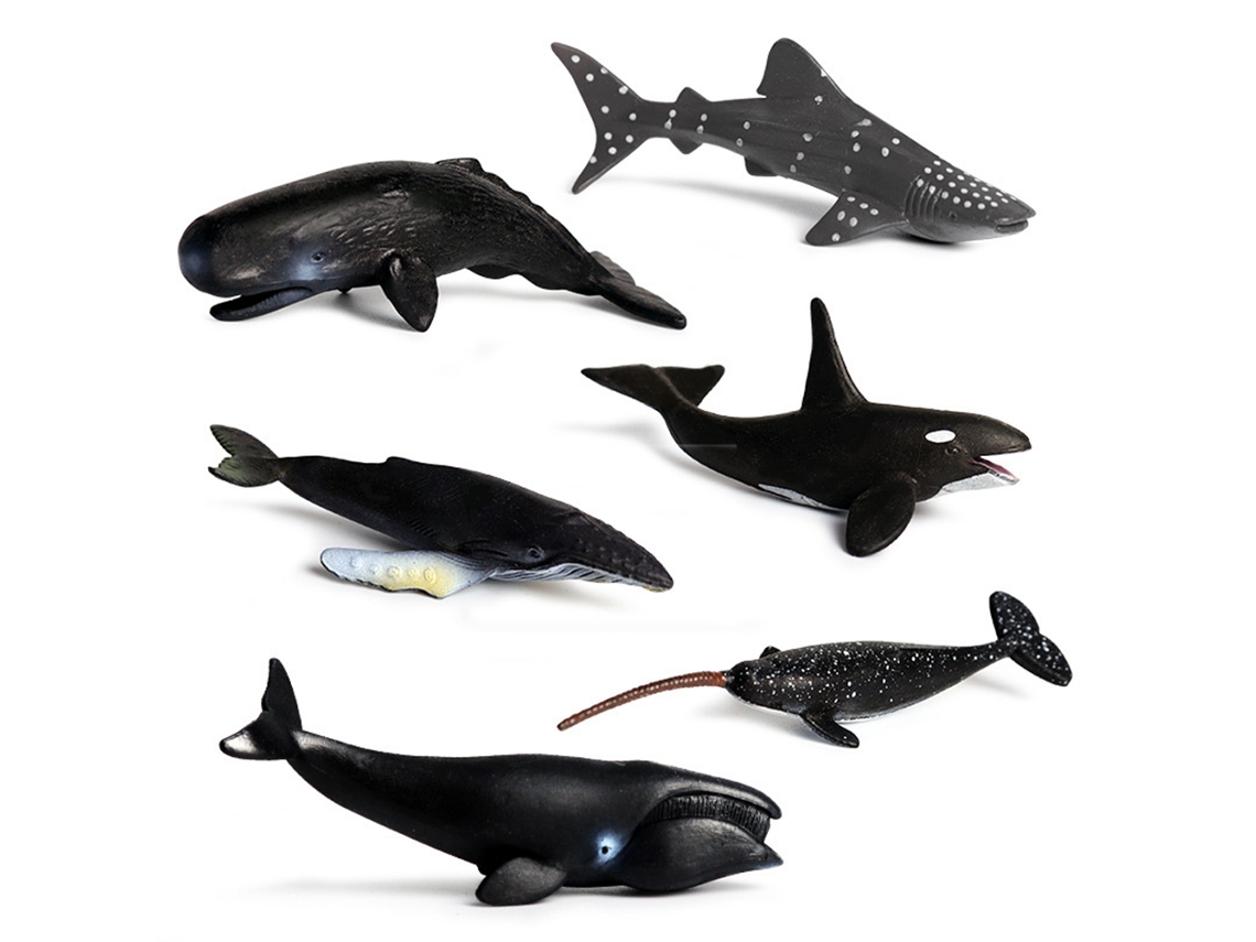 6pcs/set Brinquedo De Banho Animais Marinhos Figuras De Criaturas Marinhas Para Crianças Presente