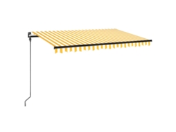 Toldo Retrátil Manual com Led 450x300 cm Amarelo/Branco MAISON EXCLUSIVE