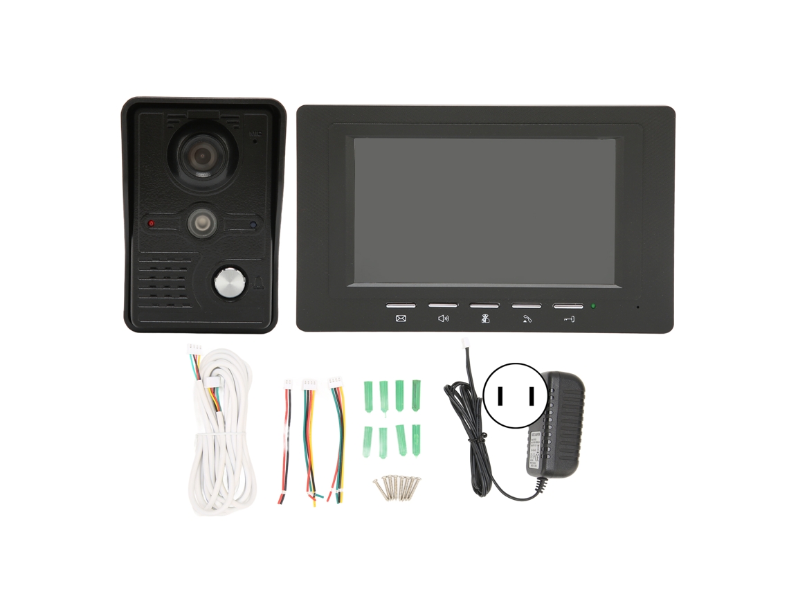 Campainha de Vídeo 7 Polegadas Hd Visão Noturna com Cortador Ir Cmos 700tv Linha 100 240v Plug Us
