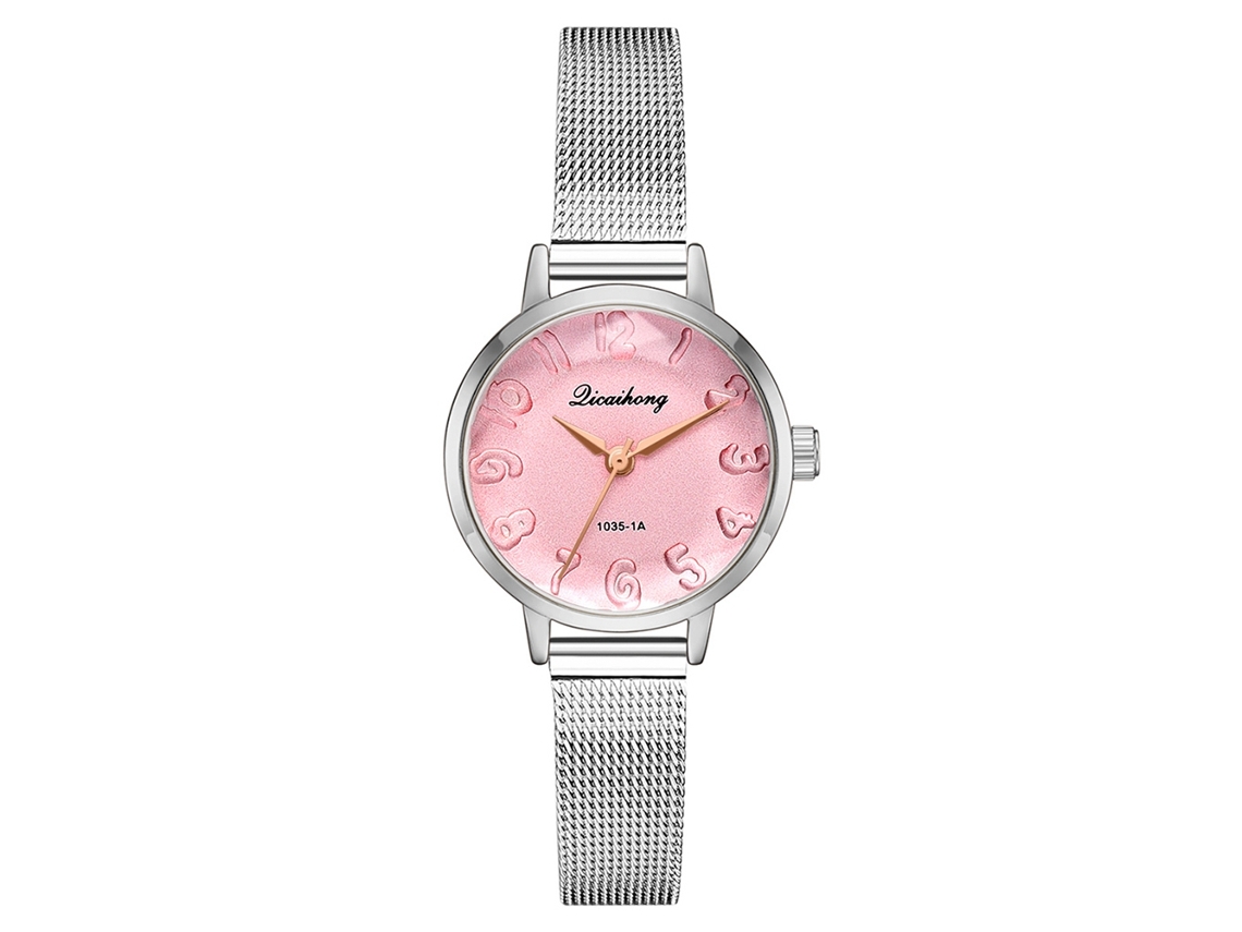Relógio de Pulso Feminino de Ligação Simples Fashion de Quartzo (rosa)