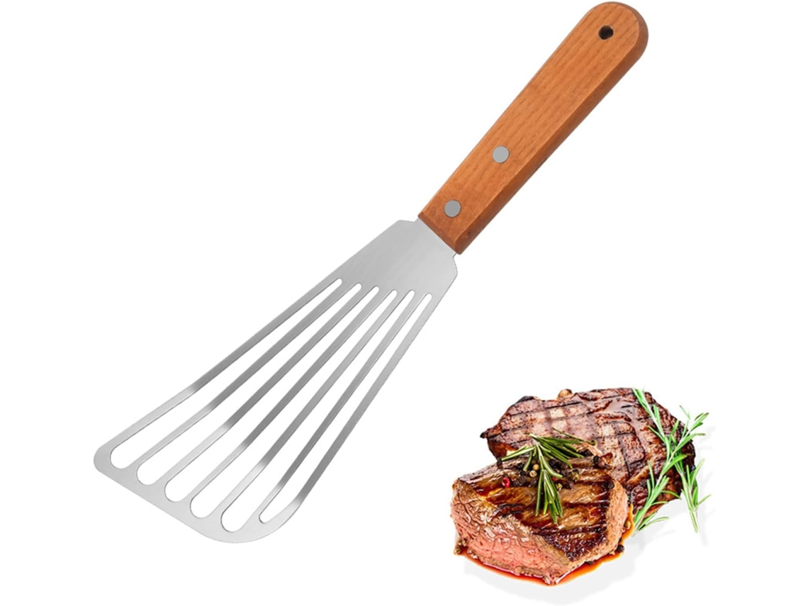 Espátula de Aço Inoxidável, Cozinha, Concha de Peixe, Espátula de Peixe Pequena, Espátula para Peixes e Redes com Cabo Ergonômico ZYBLSSBB