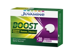Boost Ginseng Guaraná Vitamina C 30 comprimidos mastigáveis JUVAMINE