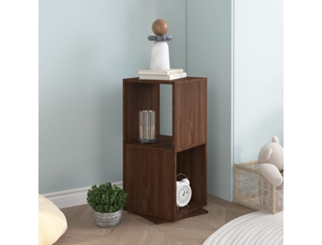 vidaXL Armário giratório 34,5x34,5x75,5cm aglomerado carvalho castanho