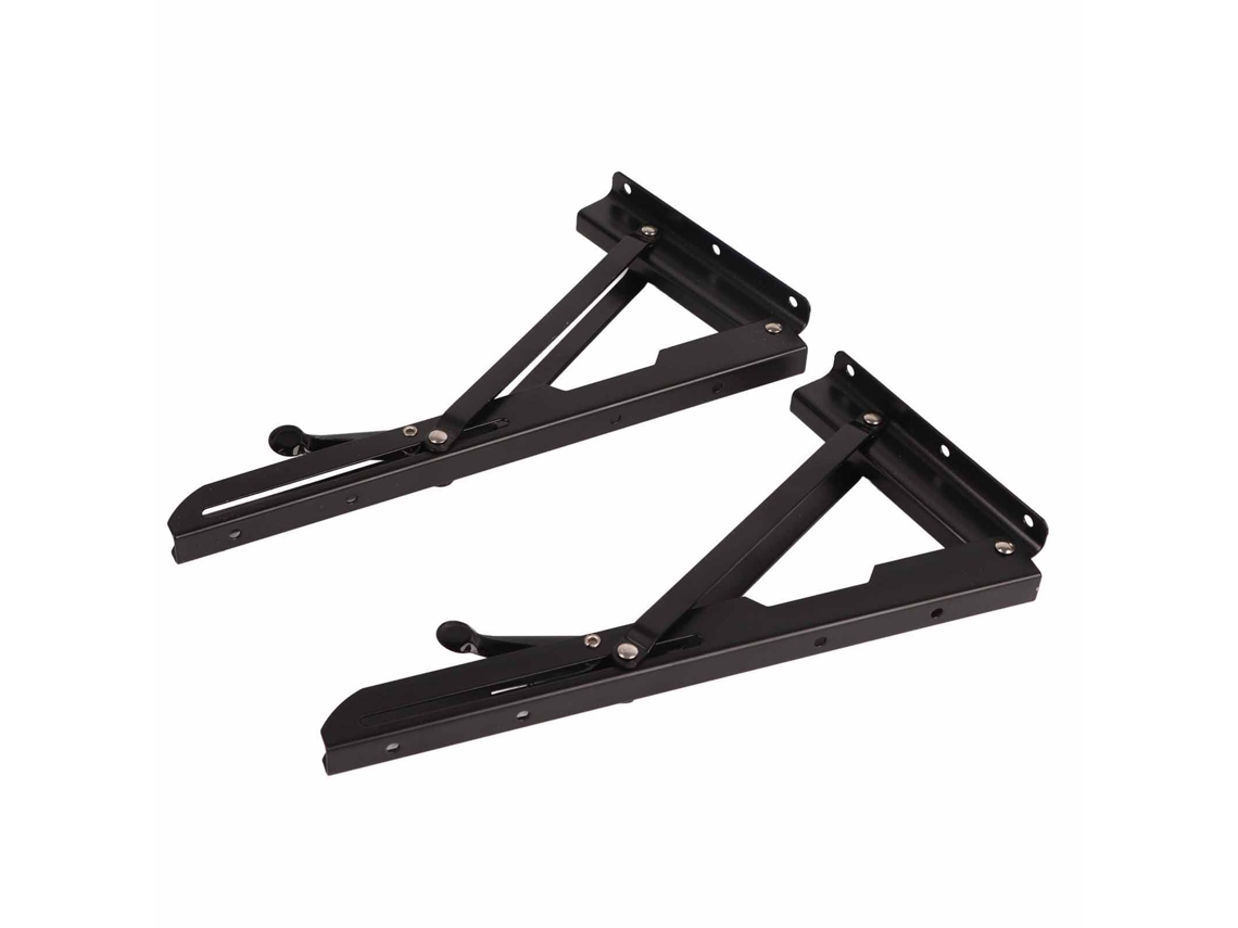 2 Piezas De Suporte De Prateleira Metal Folding Suspenso Na Parede Triangular Para Mesa E Trabalho