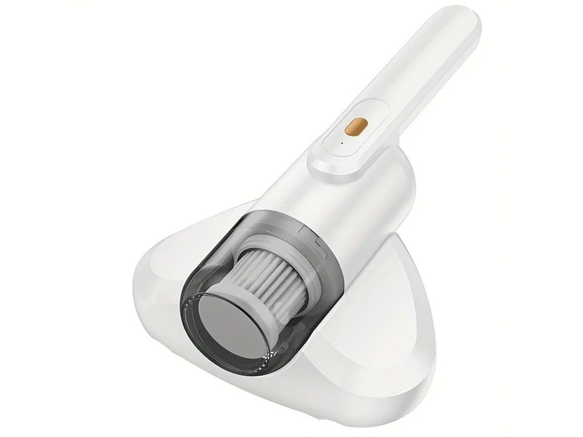Aspirador de pó portátil sem fio Yizhood com eliminador de ácaros UV, branco
