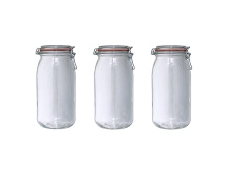Conjunto De 3 Potes De Vidro 3L  - 908378