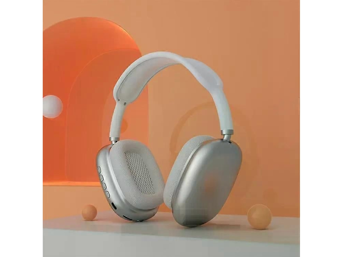 Fone de Ouvido Sem Fio Bluetooth 5.1 TAISHENGDA com Subwoofer, Entrada Aux e Cartão Tf (Branco)