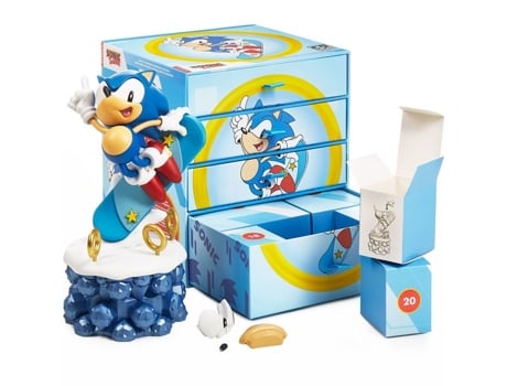 Figura edificável de Sonic the Hedgehog - NUMSKULL - Personagens de contagem regressiva - 24 peças - Cinza - Multicolor
