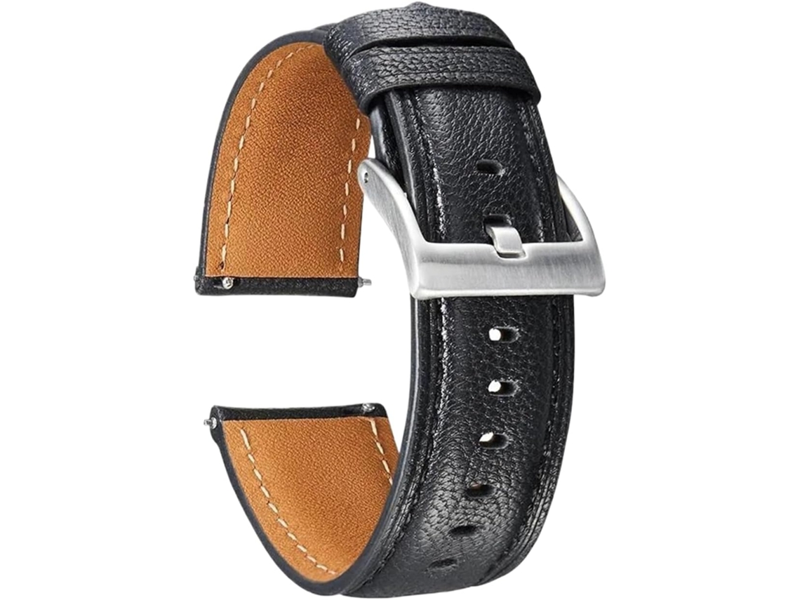 Pulseira para Smartwatch de 20mm 22mm Couro Alta Qualidade Água Fivela Aço Inoxidável Durável